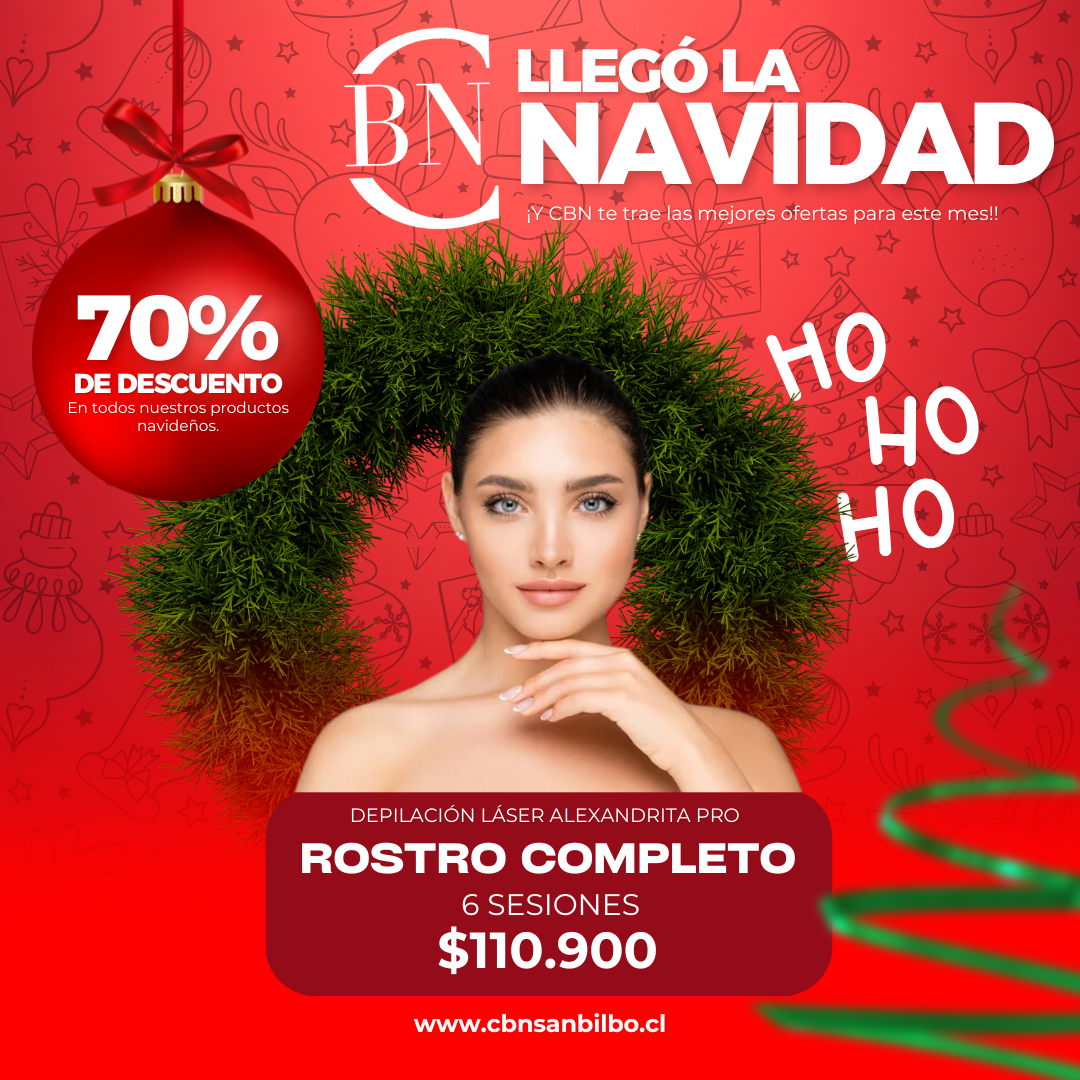 6 sesiones de Rostro Completo - ¡Feliz Navidad!