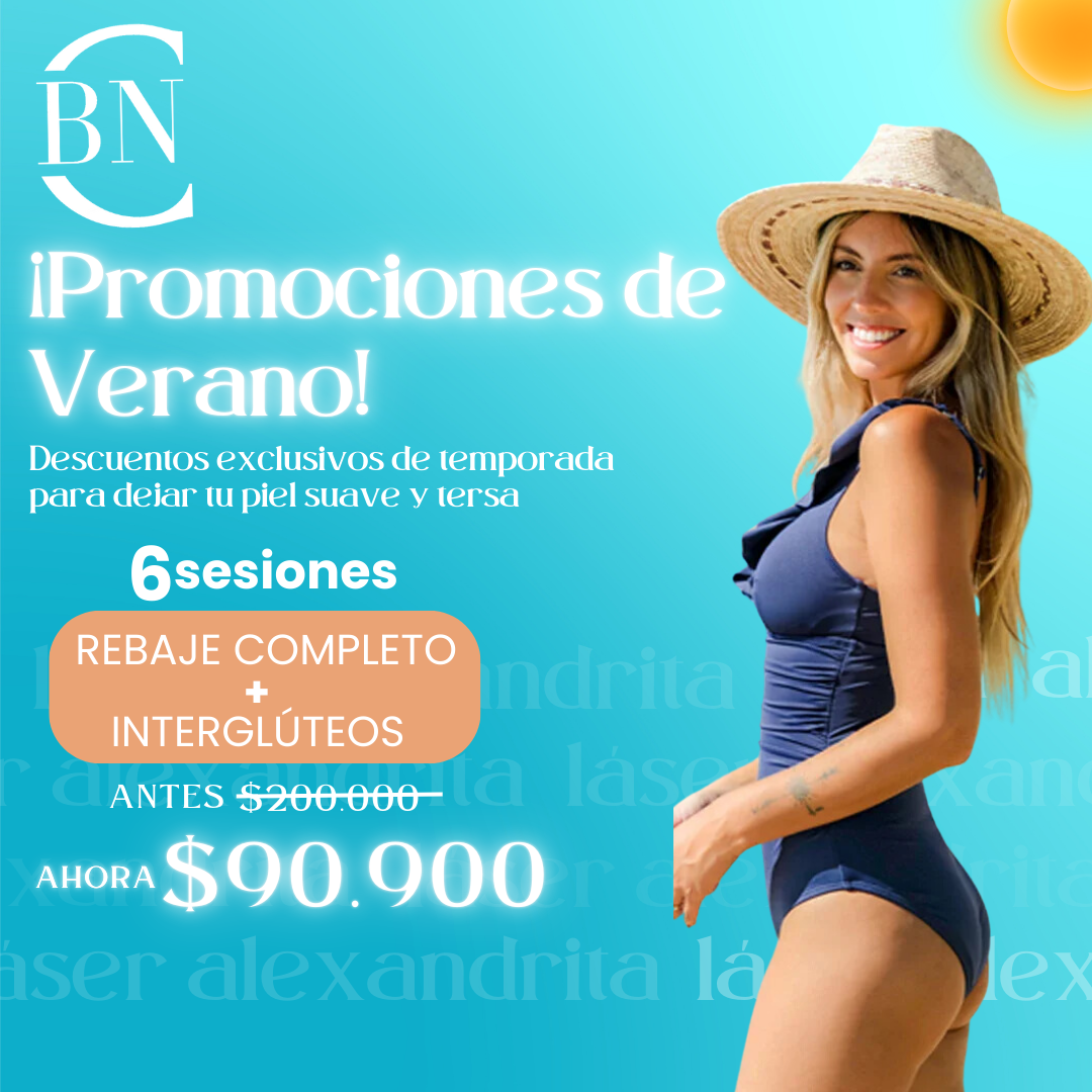 6 sesiones de Rebaje Completo + Interglúteos - VERANO 2025