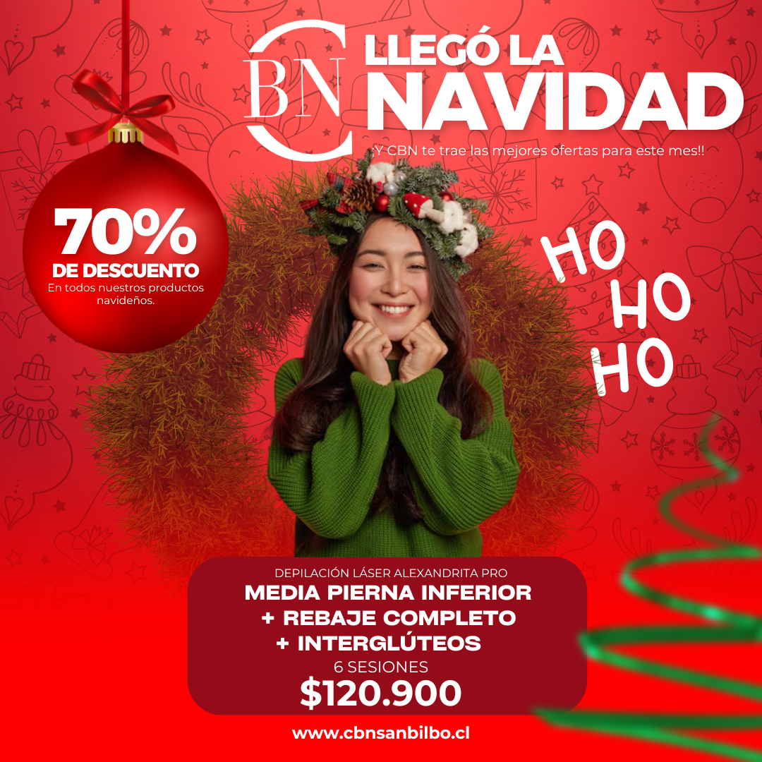 6 sesiones de Media Pierna Inferior + Rebaje Completo + Interglúteos - ¡Feliz Navidad!