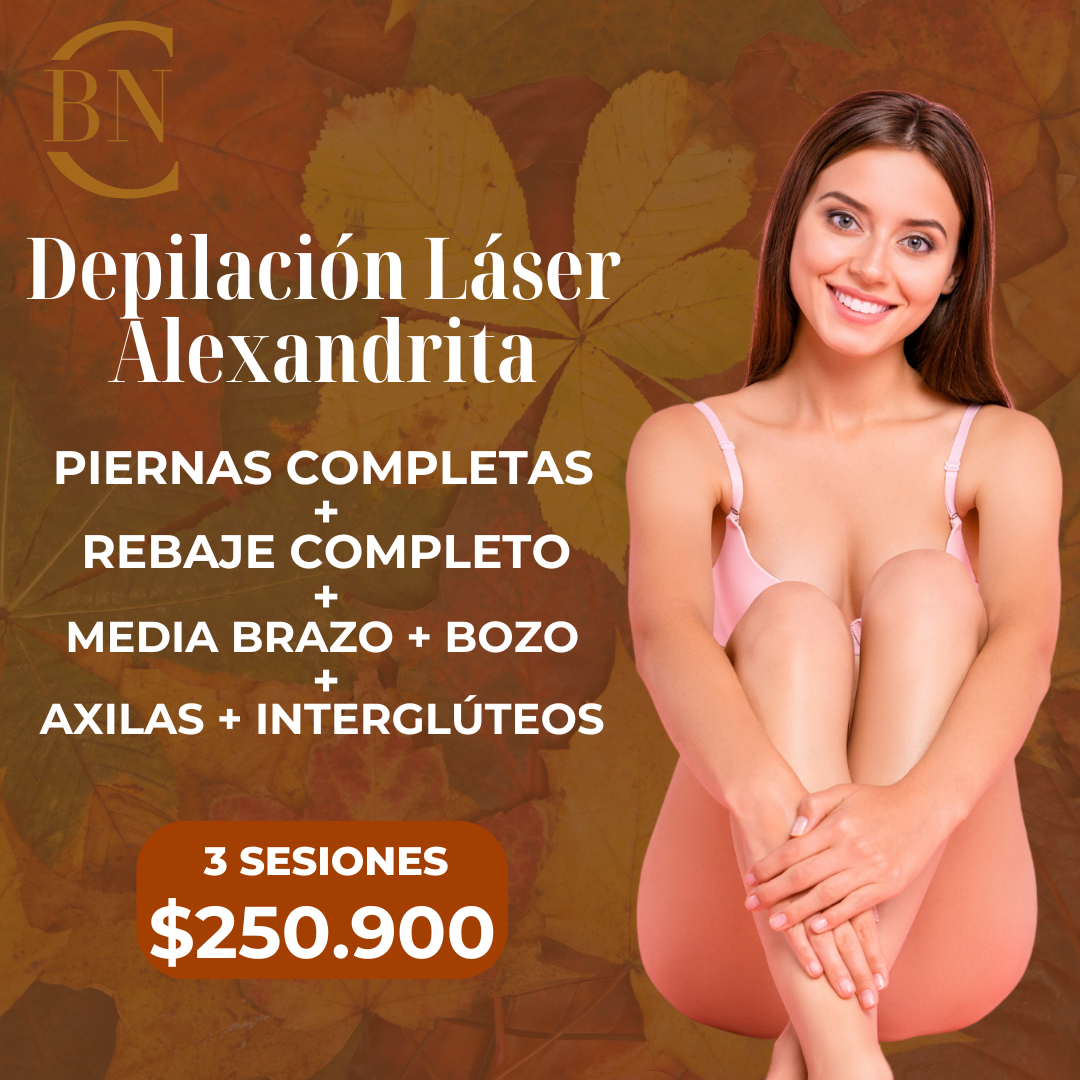 OTOÑO 2025🍂 - 3 sesiones Piernas Completas + Rebaje Completo + Medio Brazo + Bozo + Axilas + Interglúteos
