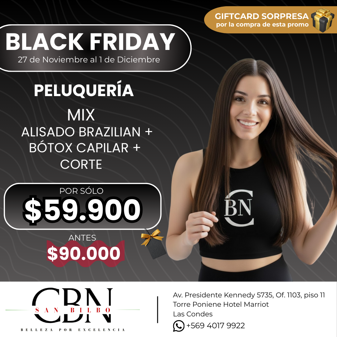 BLACK FRIDAY 2025 - MIX ALISADO BRAZILIA + BÓTOX CAPILAR + CORTE