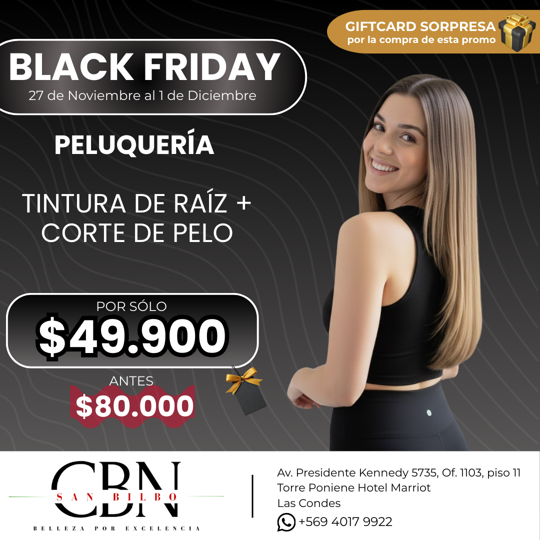 BLACK FRIDAY 2025 - TINTURA DE RAÍZ + CORTE DE PELO