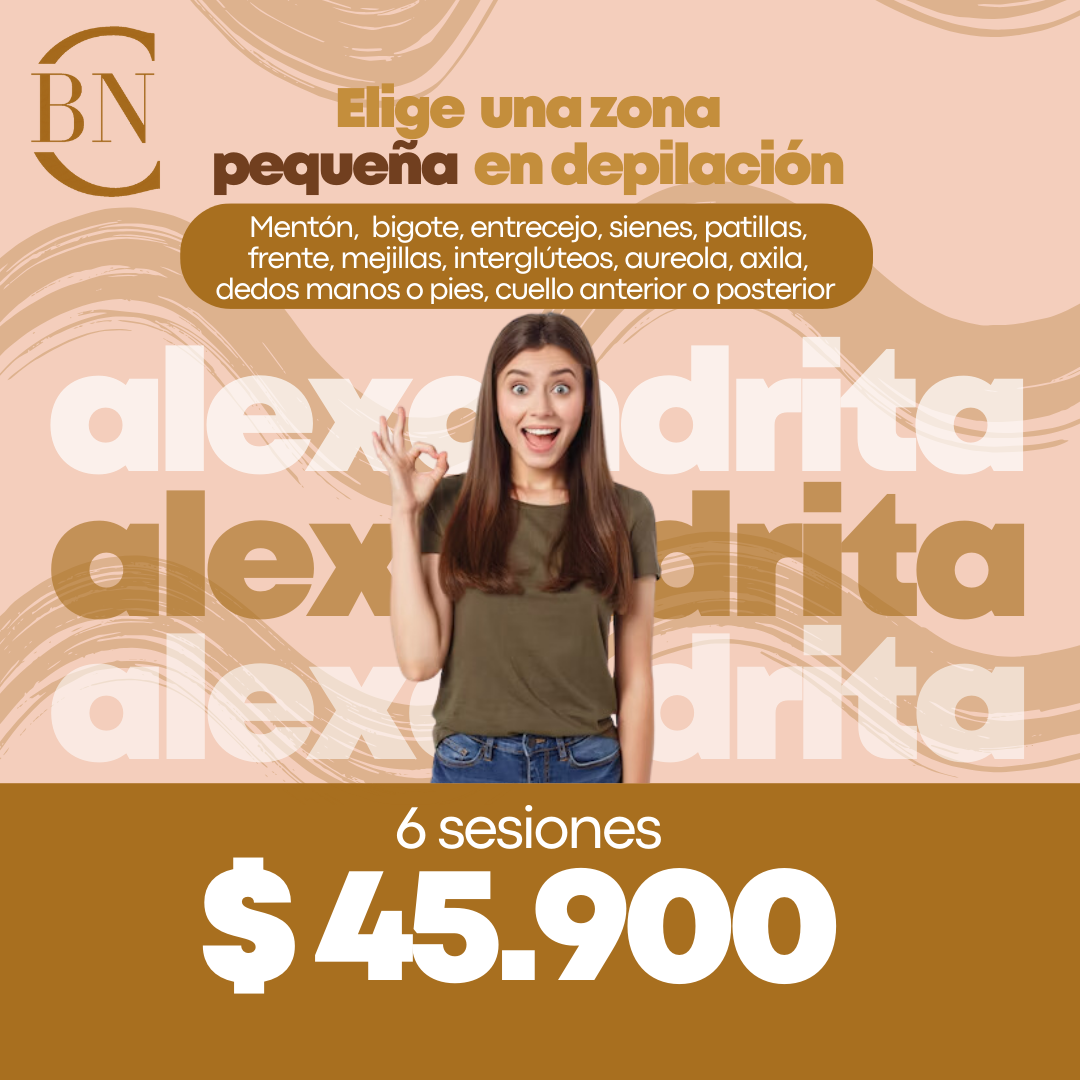 ELIGE UNA ZONA DE DEPILACIÓN PEQUEÑA - 6 sesiones