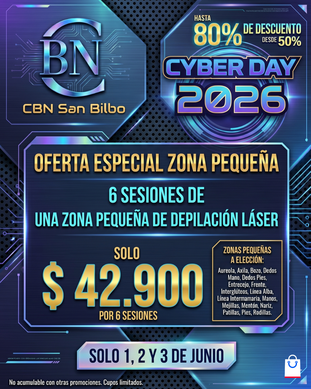 6 sesiones de una Zona Pequeña - Precios CyberDay