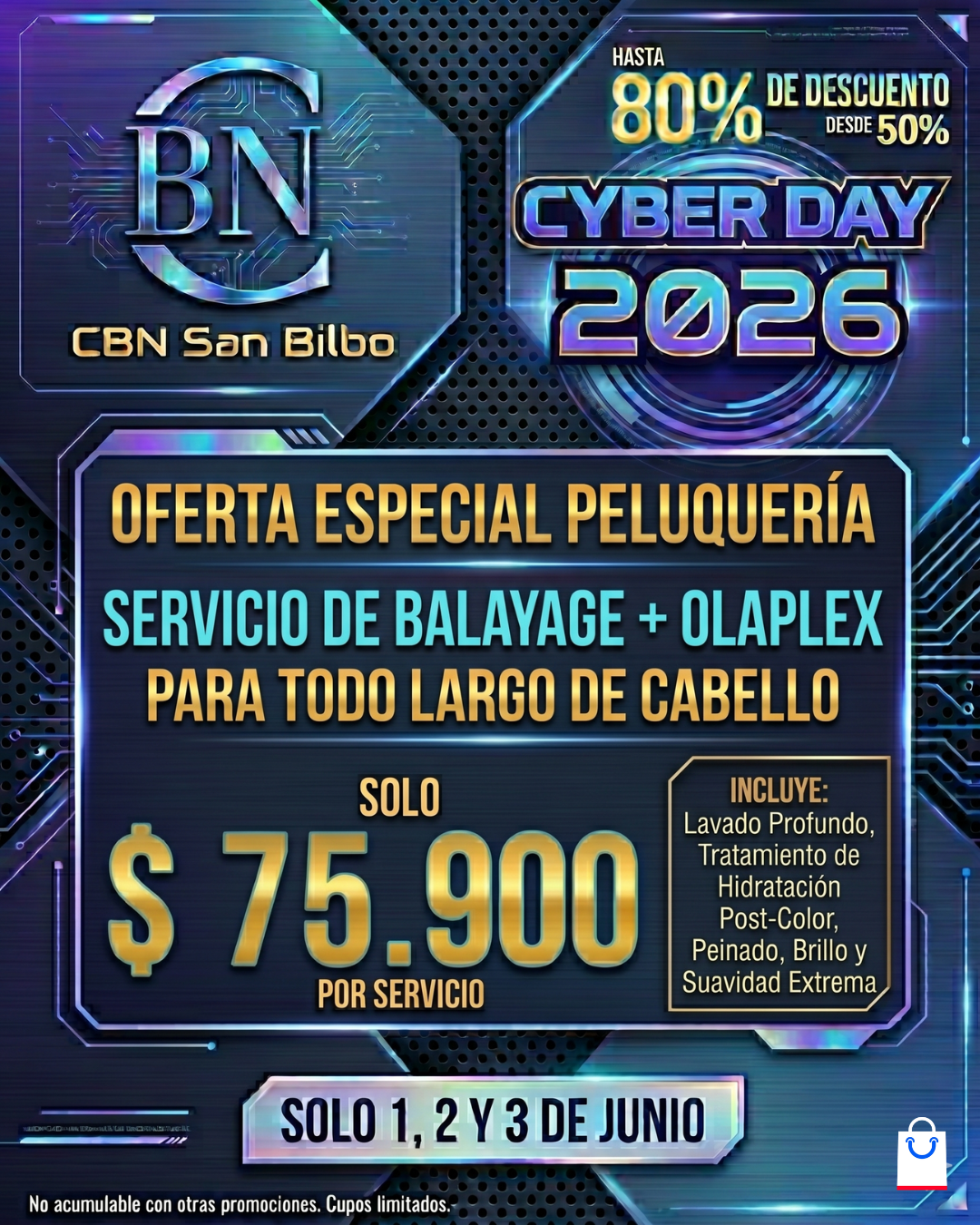 Balayage con Olaplex - Precios CyberDay