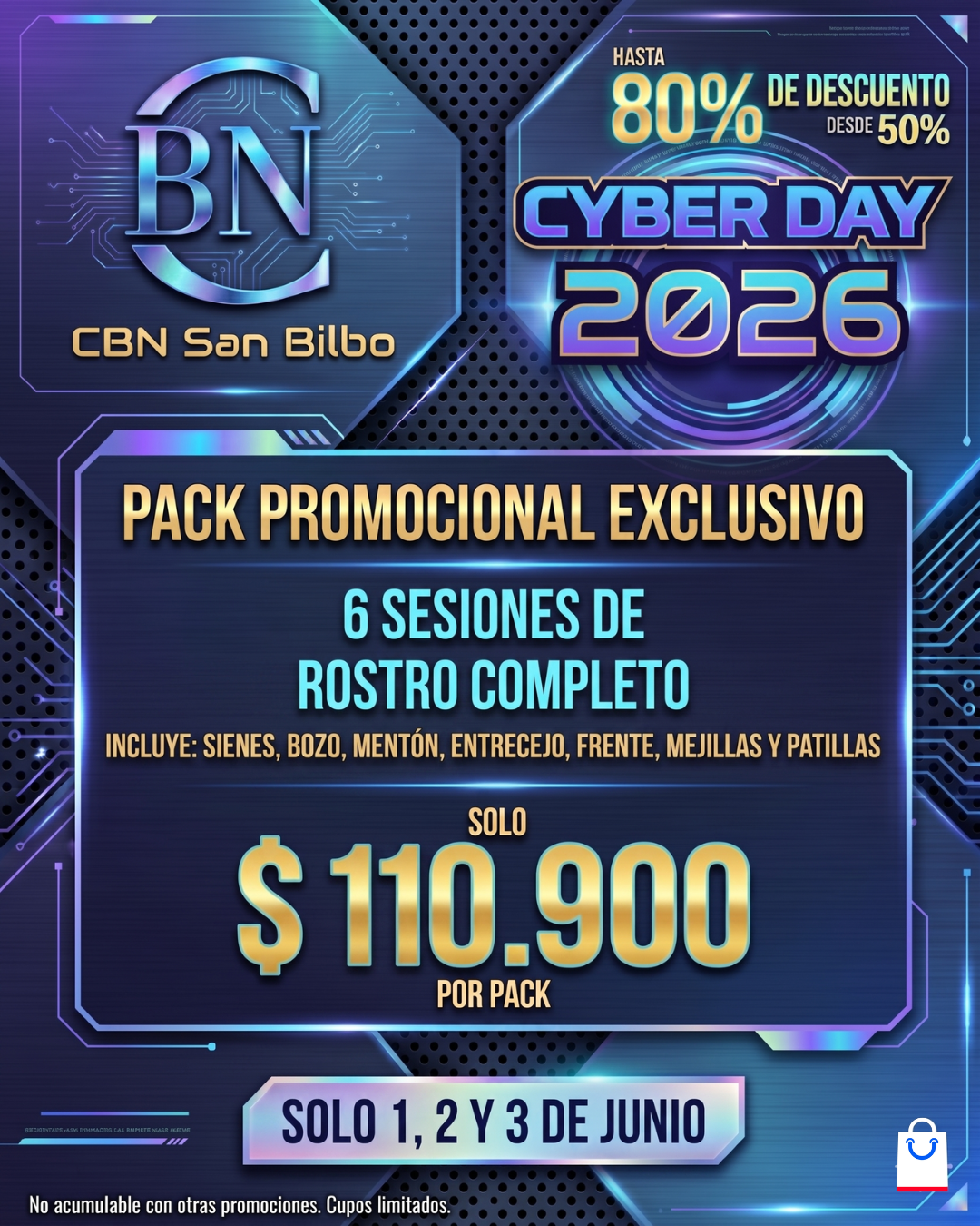 6 sesiones de Rostro Completo - Precios CyberDay