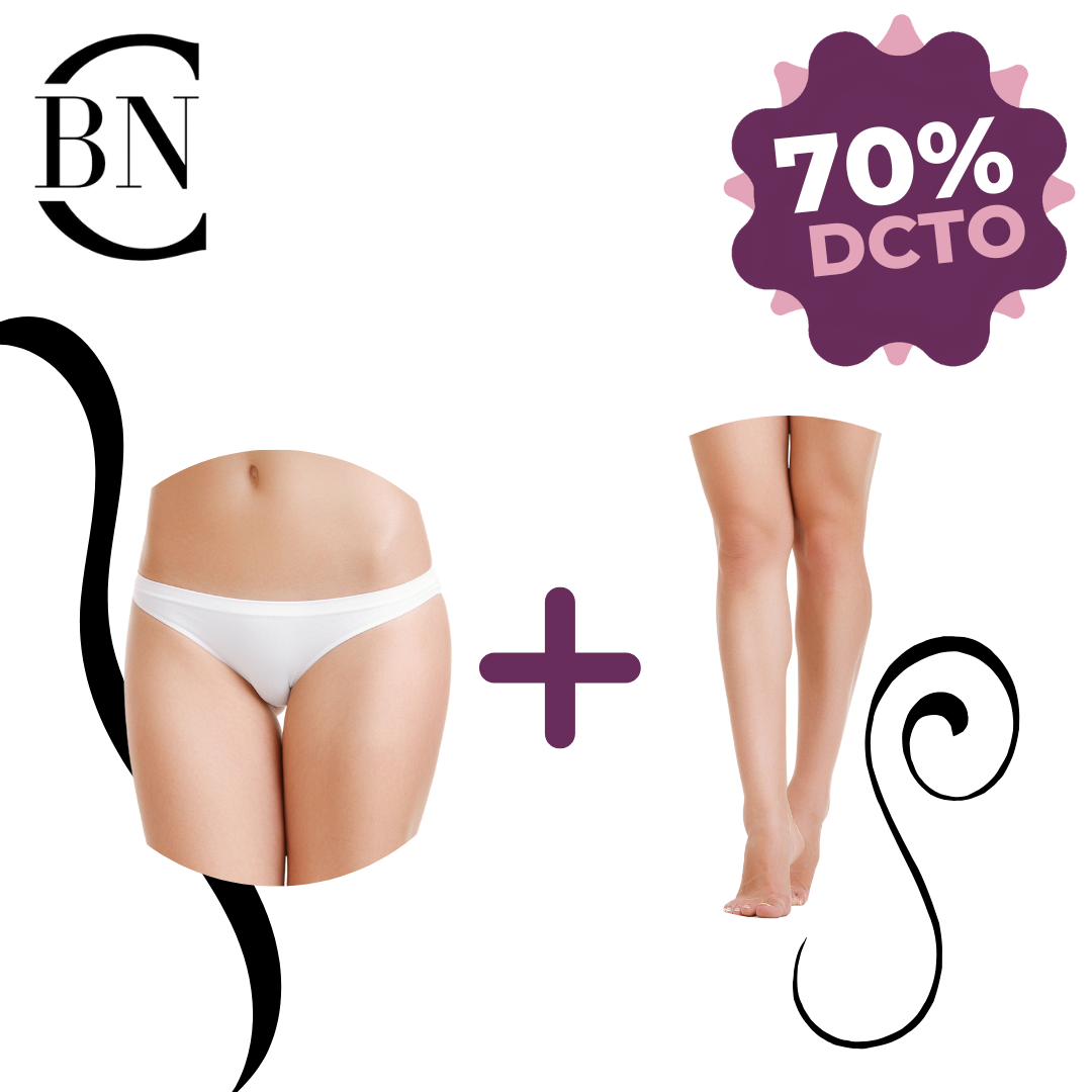 3 Sesiones Piernas Completas + Rebaje Completo + Interglúteos